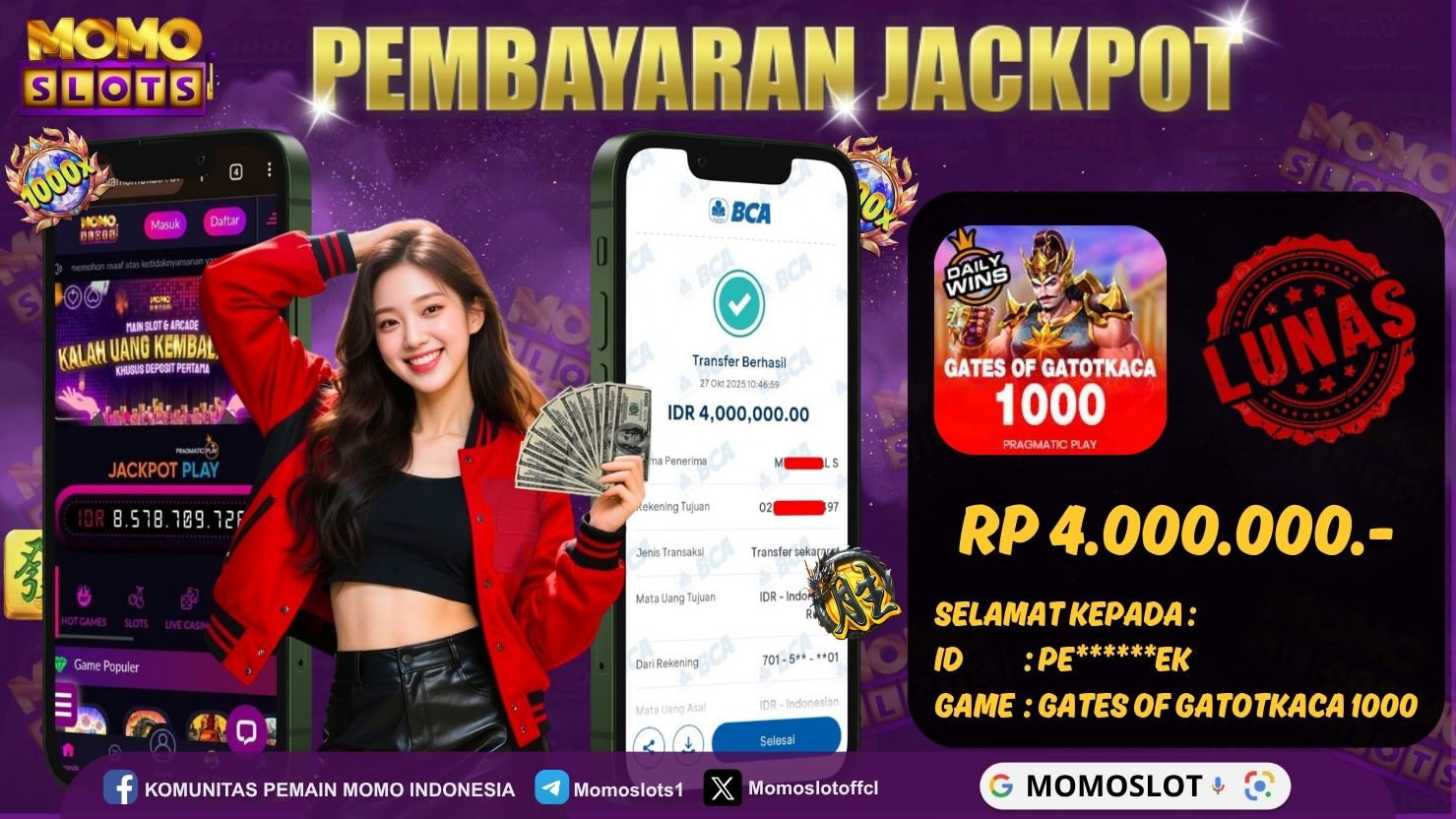 MOMOSLOTS JACKPOT SLOT GATES OF GATOTKACA 1000